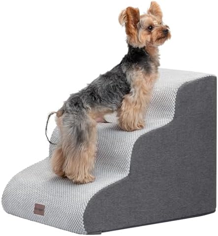 Garnpet Dog Stairs for Couch Sofa and Chair, 3-Step Dog Steps for Small Dogs by Garnpet