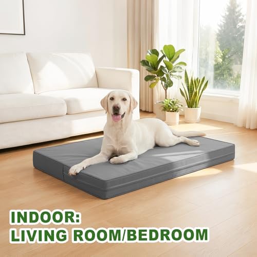 Waterproof XXXL Dog Bed Washable, Wipeable Leather Large Crate Pad 54" - Image 4