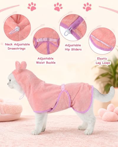 Dog Bathrobe Absorbent Microfiber Pet Drying Robe - Image 2