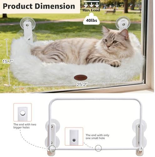 Woochpet Cordless Cat Window Perch, Large Size Hammock - Image 3