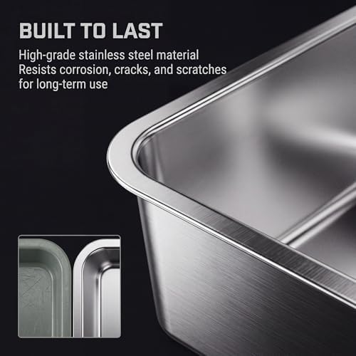 Suhaco Large Stainless Steel Litter Box Side Entry High Sides Deep Metal Cat - Image 6