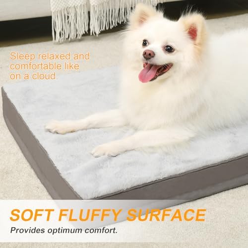 KSIIA Orthopedic Dog Bed, Deluxe Plush Waterproof, 29 x 18 Inch, 3-Inch Thick - Image 3