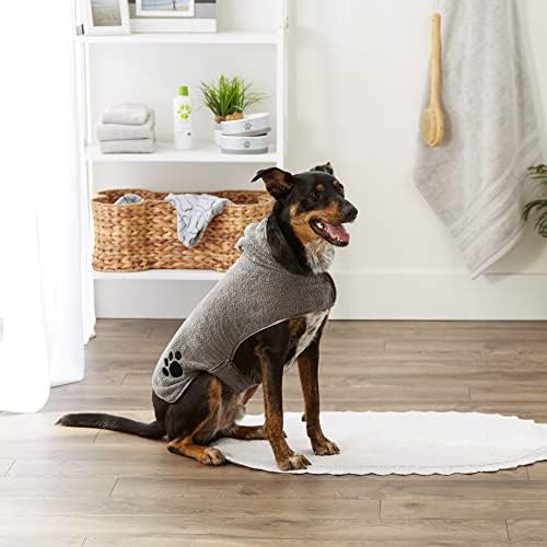 Bone Dry Pet Robe Collection, Embroidered Absorbent Microfiber Bath Robe - Image 5