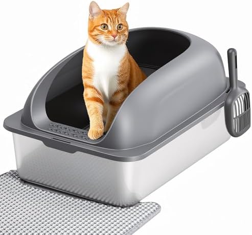 OLIXIS Stainless Steel Large Cat Litter Box by OLIXIS