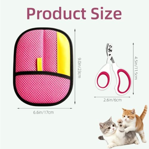 Pet Hair Removal Glove for Cat & Dog, Furniture Hair Remover & Nail Clipper - Image 2