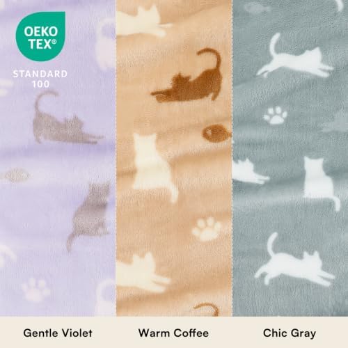Luciphia 3 Pack Cute Cat Blankets Cozy Small Throw - Image 2