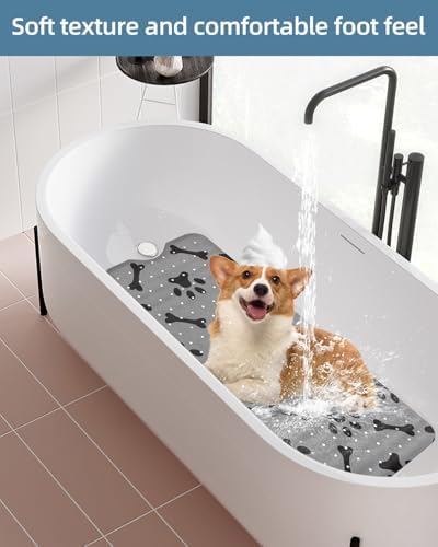 Dog Bath Mat for Tub Non-Slip Pet Bathtub Mat Fast Dry Dog Shower Attachment - Image 2
