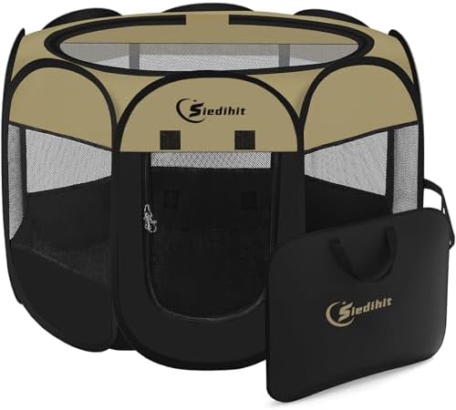 Siedihit Dog Cat Playpen, Medium Puppy Pet Playpen, Dog Crate Tent Cage by Siedihit