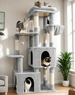 Globlazer Heavy Duty Cat Trees for Big Cats Maine Coon, Cloud Grey by Globlazer