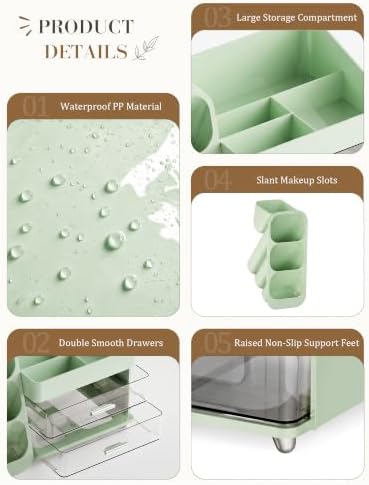 Large Makeup Organizer Countertop - Image 2