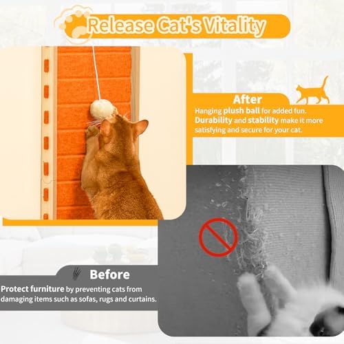Felt Cat Scratcher for Indoor Cats, 26.8 Inch - Image 5