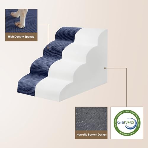 PAWSCRAT 3-Step Pet Stairs for High Beds & Sofas, 15.7''H Dog Stairs - Image 5