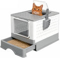 Covered Cat Litter Box with Lid by Unknown