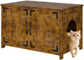 IRONCK 31.5 in Wooden Cat Litter Box Enclosure by IRONCK