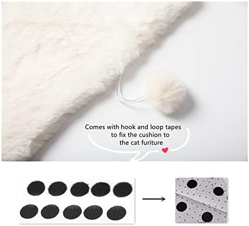SHENGOCASE 2-Pack 10"x 20" Faux Rabbit Fur Cat Dog Bed Cushion Pad Mat - Image 4