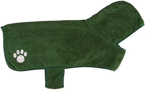 Bone Dry Pet Robe Collection Embroidered Absorbent Microfiber Bath Robe - Image 3