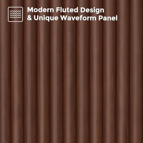 Homhedy Cat Litter Box Enclosure, Modern Fluted Accent - Image 6