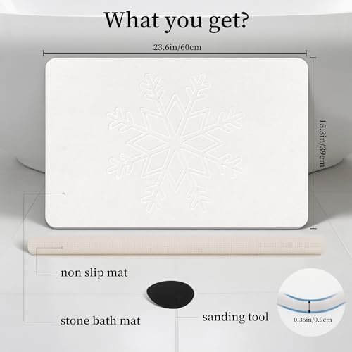 THMINS White Stone Bath Mat - Image 4