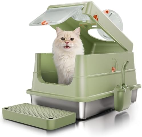Stainless Steel Cat Litter Box by FusblomOfficial