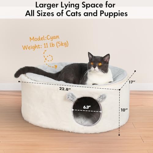 Zoratoo Enclosed Cat House for Indoor Cats, Pet Cave - Image 4
