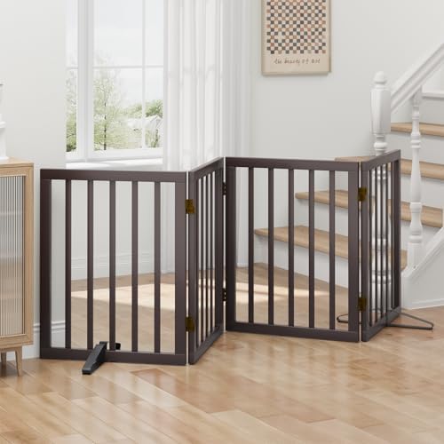 Dog Gates for Doorways, Foldable Dog Gate Indoor, Freestanding Pet Gates for - Image 6