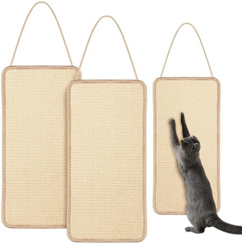 Dansydaisy 2 Pack Sisal Door Cat Scratcher Hanging Scratching Mat by Dansydaisy