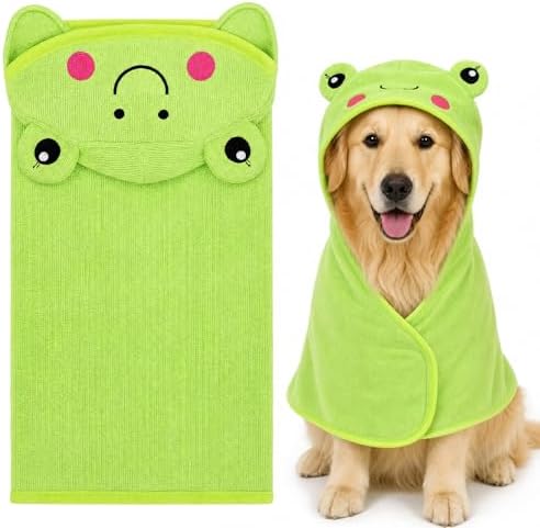 Cuffbow Frog Hooded Dog Bath Towel Robe by Cuffbow
