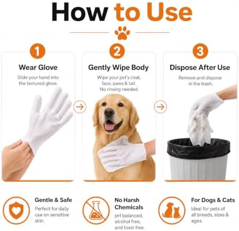 Pet Glove Wipes for Dogs & Cats - Image 6