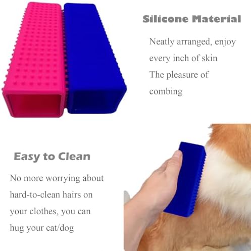 2 Pieces Pet Dog Cat Hair Remover, Block Roller Cleaner, Hollow Silicone - Image 3