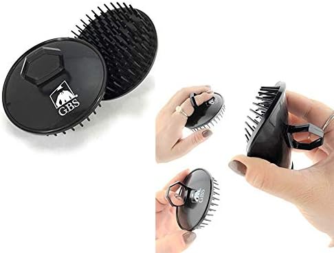 G.B.S Easy to Hold Hair Scalp Shampoo Brush Scrubber, 4 Black, 4 Red - Image 3