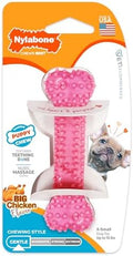 Nylabone Puppy Chew Pink Textured Teething Dog Bone by Nylabone