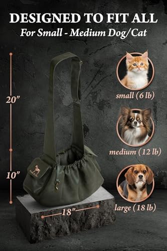 Noah & Paw Dog Sling Carrier for Small Dogs 5-18 lbs, for Dogs & Cats - Image 4