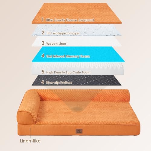 EHEYCIGA Memory Foam Dog Bed for Crate, L Plus Dog Bed - Image 5