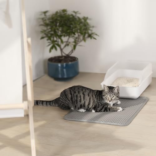 Cat Litter Trapping Mat, Hexagon Grids & Anti-Leak Base, Machine Washable - Image 7