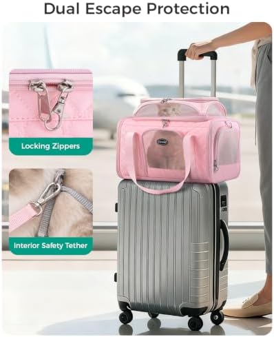 Pet Carrier Airline Approved 18x13x9.5 in, Soft-Sided Top-Expandable - Image 5