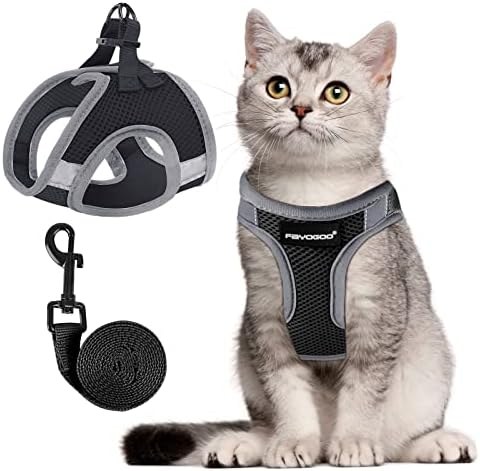 FAYOGOO Cat Harness and Leash Set, Escape-Proof Step-in Vest by FAYOGOO