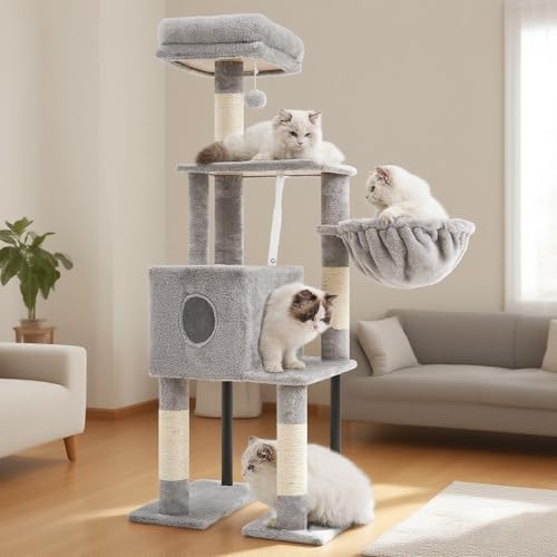 Heybly Cat Tree with Toy, 49.2 inch Cat Tower - Image 2