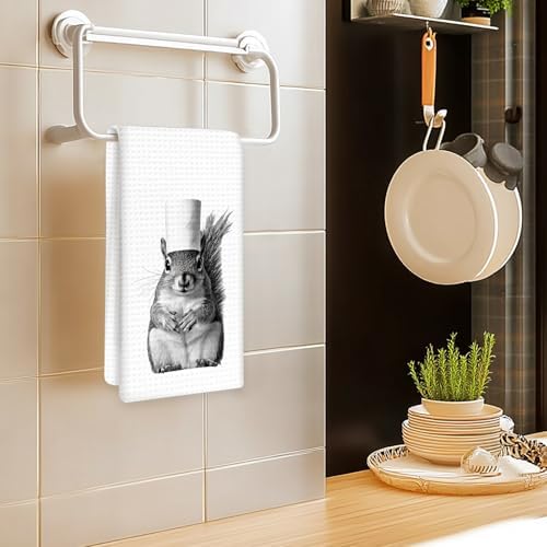 Squirrel Bathroom Hand Towels, Squirrel Decor - Image 2