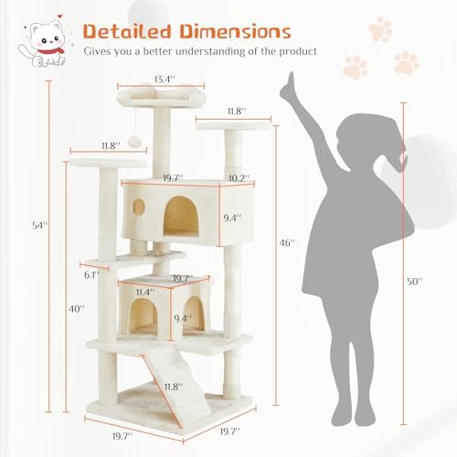 Sweetcrispy 54-inch Cat Tree Tower - Image 3