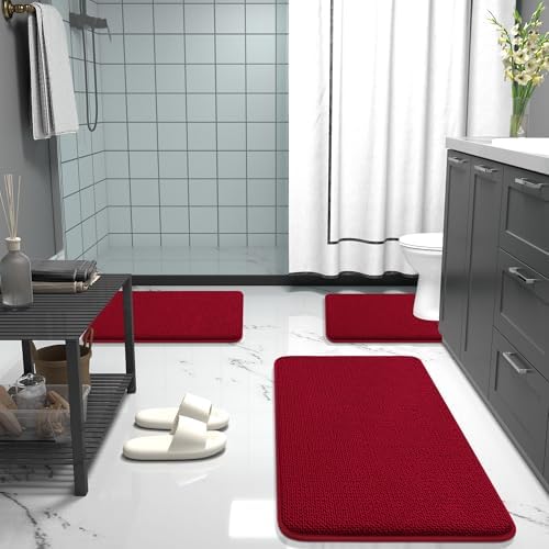 OLANLY Memory Foam Bathroom Runner Rug 44x24, Absorbent Long Bath Mat - Image 7