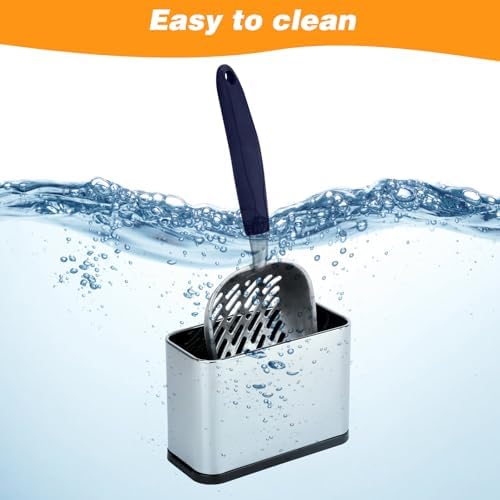 Metal Cat Litter Scoop with Holder, Stainless Steel Caddy - Image 7