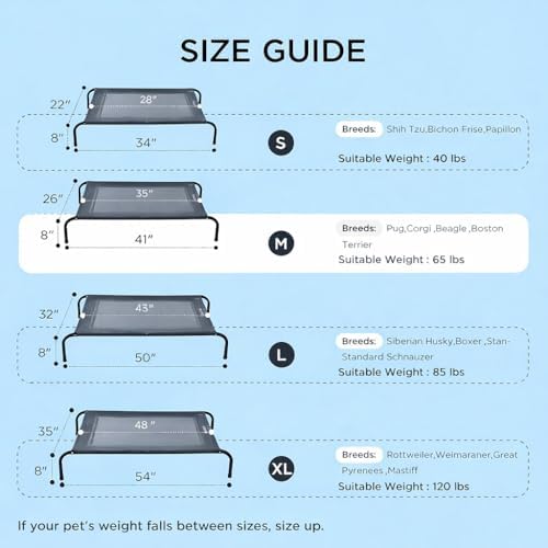 Cooling Elevated Dog Bed with Non-Slip Floor Protectors & Breathable Mesh - Image 2