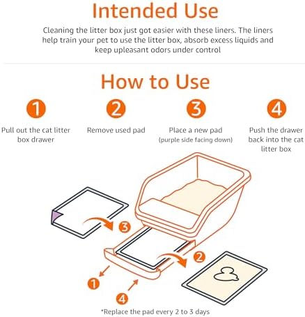 Amazon Basics Cat Pee Pads, Super Absorbent, Odor Control, Universal Fit - Image 4