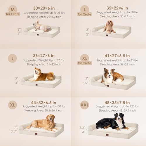 EHEYCIGA Orthopedic Dog Bed Medium Size, Memory Foam Dog Bed - Image 2