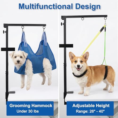 Dog Grooming Arm for Table, Includes Clamp, No-Sit Nooses, Home/Salon Use - Image 2