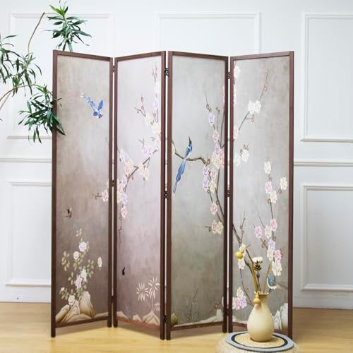 4 Panel Room Divider, 5.6 ft Tall Blackout Folding Privacy Screen - Image 5