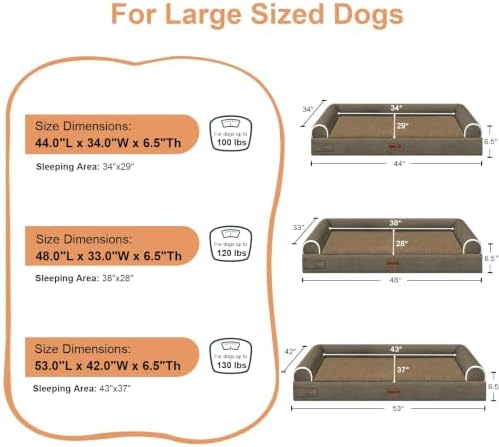 NANUYA Orthopedic Dog Bed for XX-Large Dogs, 44 x 34 Inch - Image 6