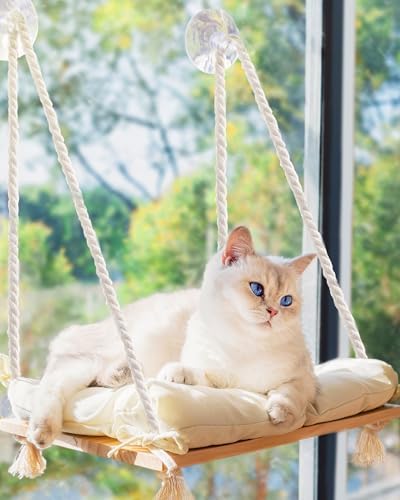 Cat Window Perch with Industrial-Grade Suction Cups by Unknown
