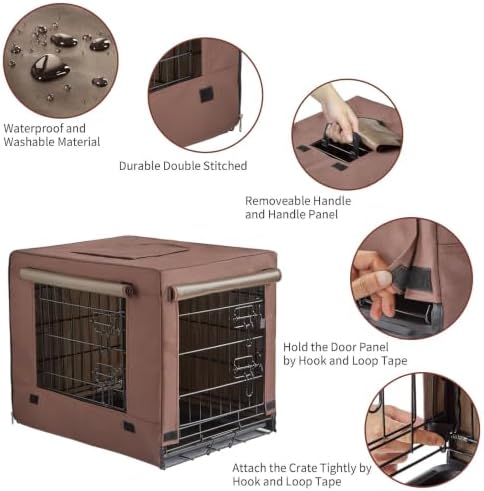 DONORO Dog Crates for Lareg Size Dogs Indoor Double Door Dog Kennels & Houses - Image 4