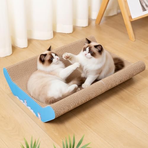 Cardboard Cat Scratcher Bed 22x16 Large Cat Scratch Pad by UUig